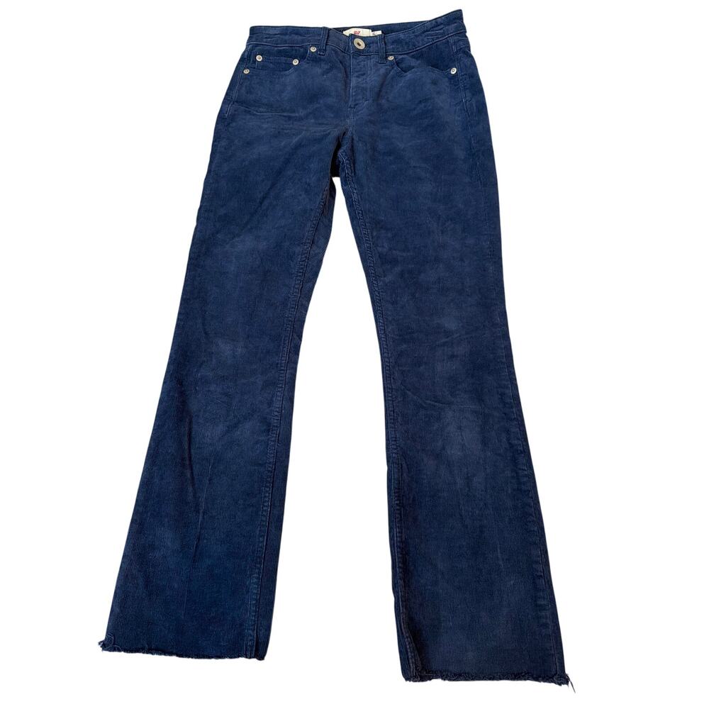 Vineyard Vines Pants Women's 26 x 26 Navy Corduroy Mid-Rise Kick Flare